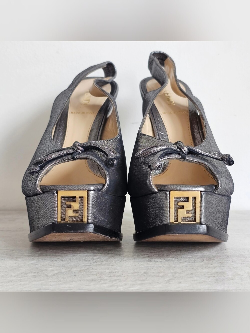 🩶 Fendi FF Heels Grey 🩶